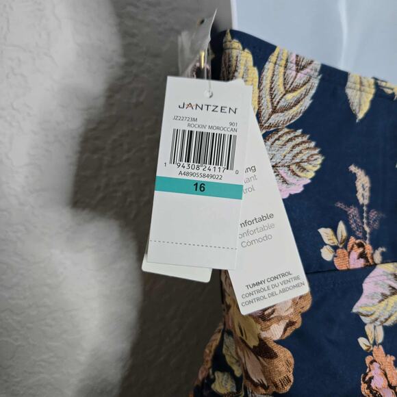 Jantzen Cabana Queen Vamp Swim Dress Size 16 NWT Removeable Straps - Picture 4 of 4